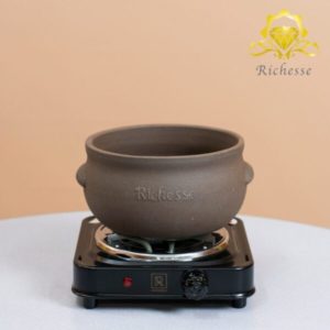 Richesse黄土壺とコンロのセット